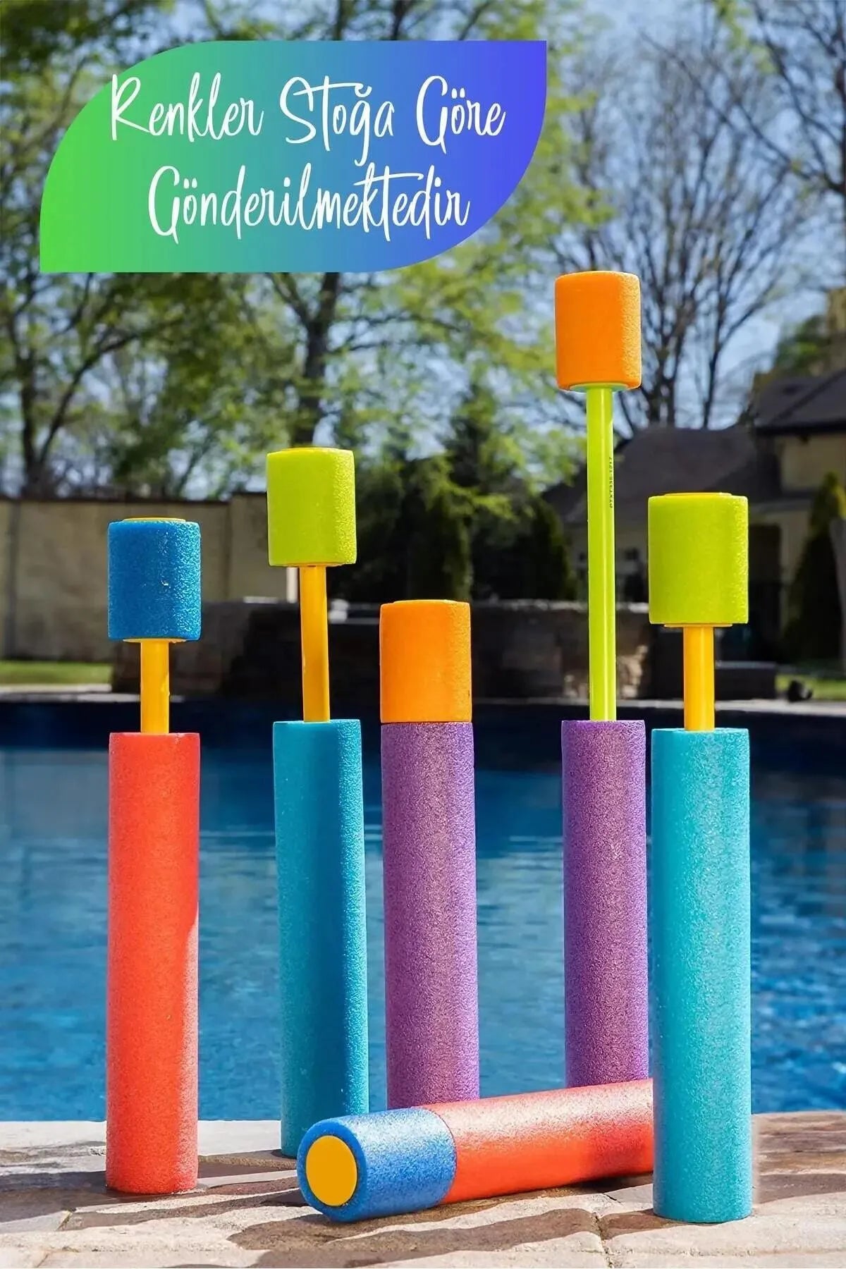 enel Markalar Pompalı Su Tabancası Water Gun Sünger Kaplı Yaz Plaj Havuz Oyuncağı Su Pompası